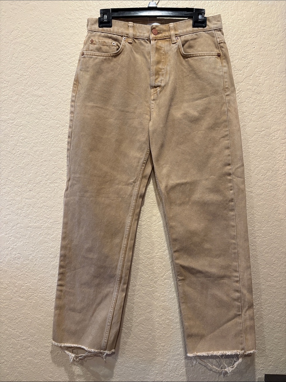 Mng Denim Tan Straight-Leg Jeans